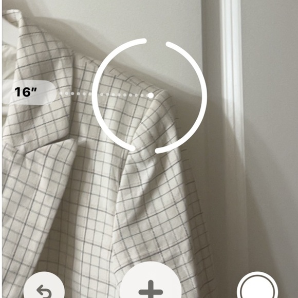 $368 NWT JOIE Sz4 VILLETTE RUFFLED PLAID ONE BUTTON BLAZER PORCELAIN - Picture 9 of 9